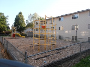 The playground builds a sense of community for families with children.